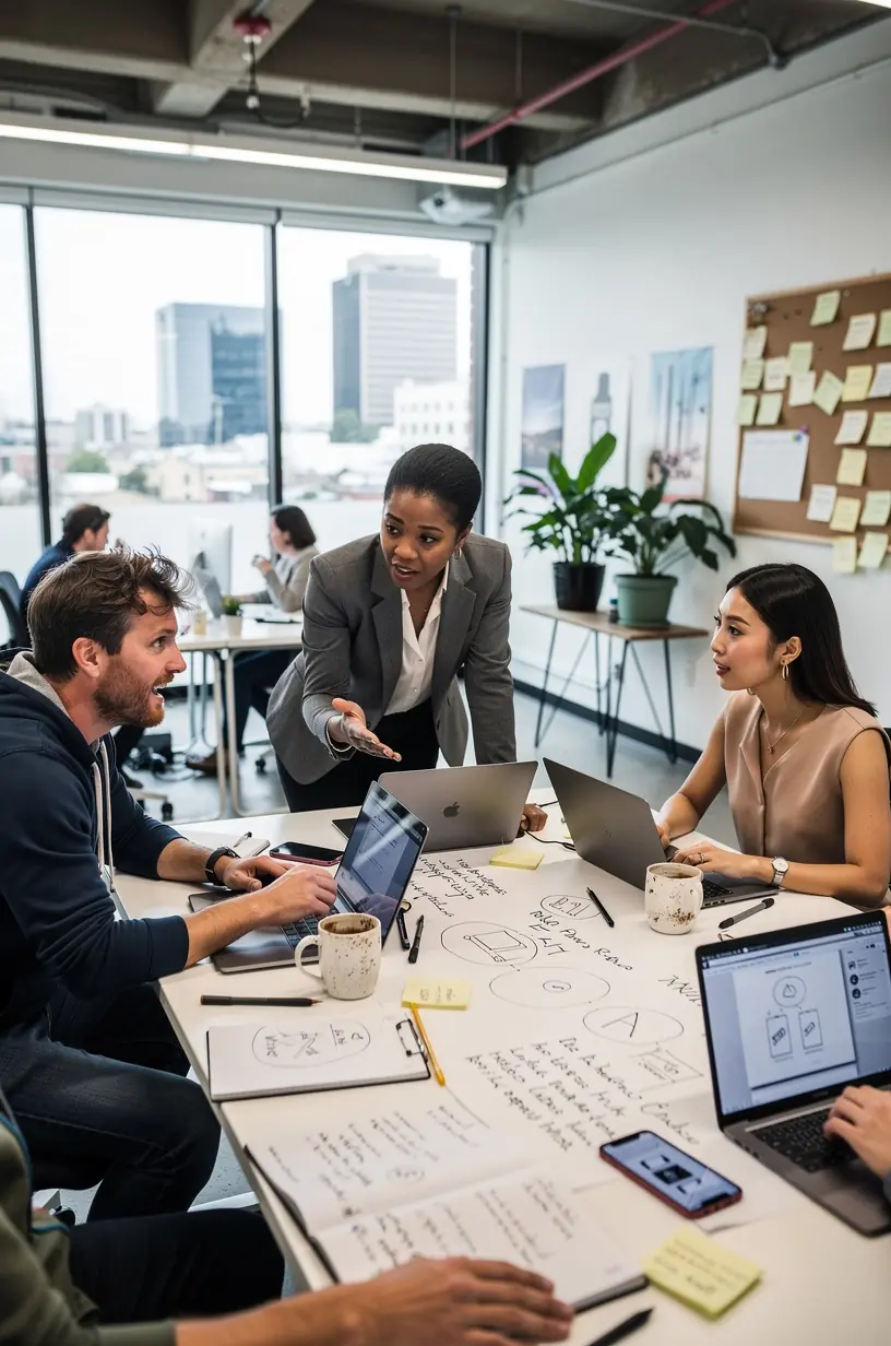 Professional business solutions illustration